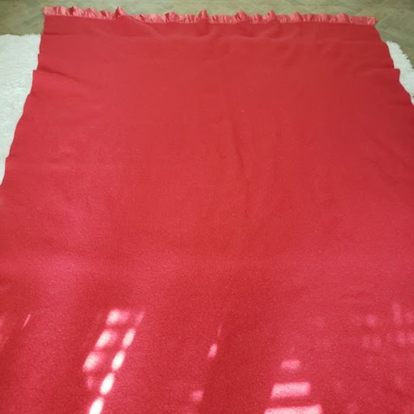 SOLD Mariposa Wool Blanket Shuler & Benninghofen All Wool Red Satin Edge 73x85 - Picture 5 of 11